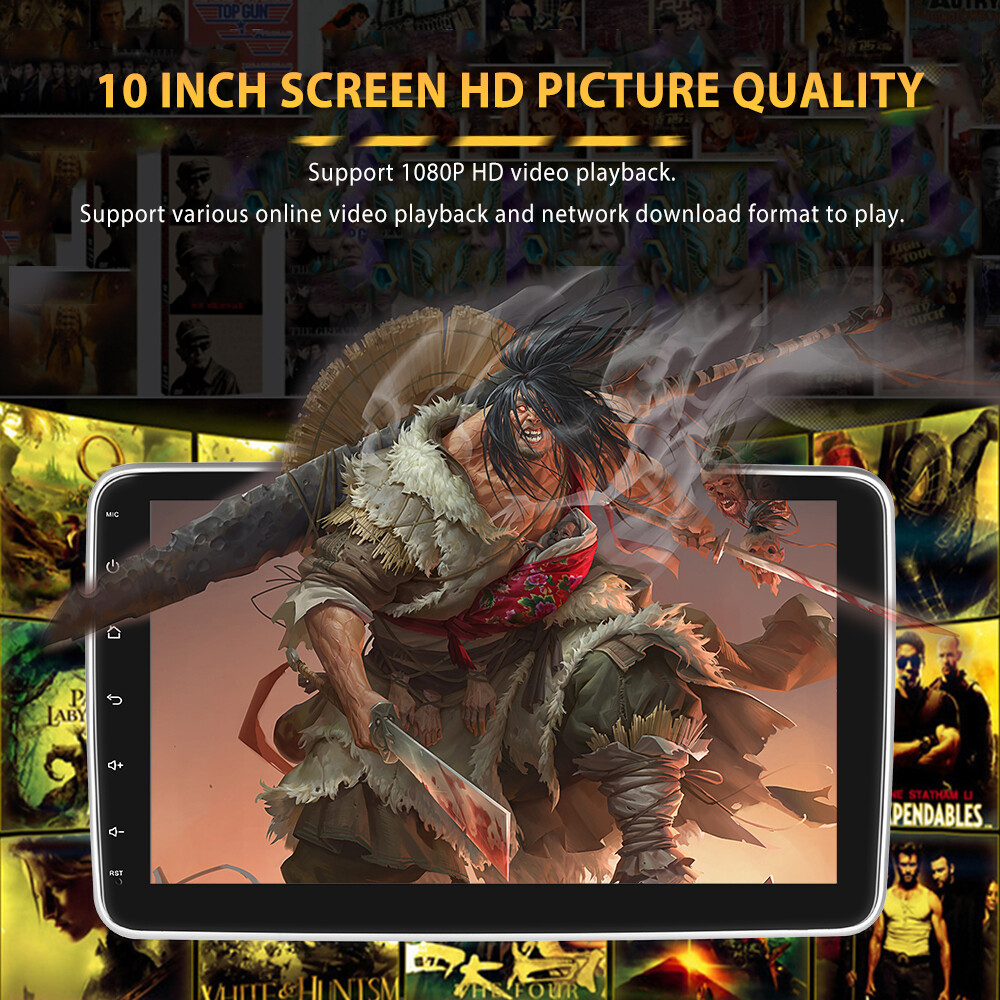 10.1in 2DIN Car Touch Screen Stereo Radio GPS Wifi Player BT Android 15 Camera