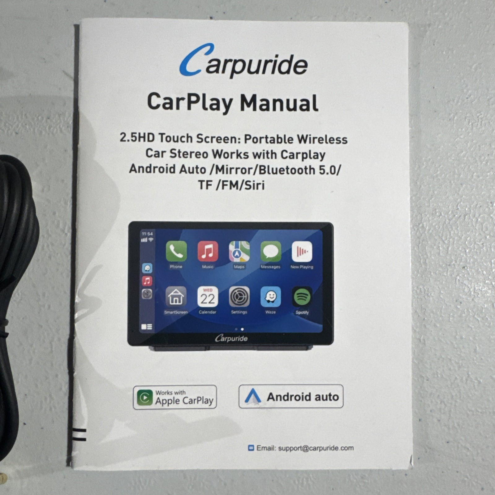 OPEN BOX! CARPURIDE C98 Wireless 9’’ Apple Carplay Android Auto GPS Navigation