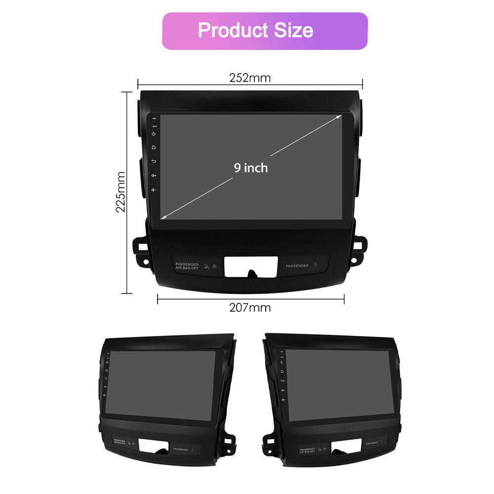 64GB Android 14 Carplay Car Radio GPS Stereo For Mitsubishi Outlander 2006-2012