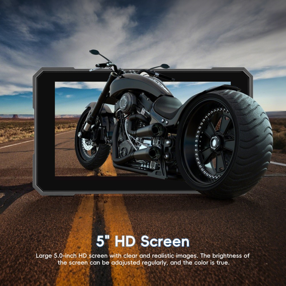 5″ Motorcycle Carplay Navigation Wireless CarPlay Android Auto IP67 Touch Screen