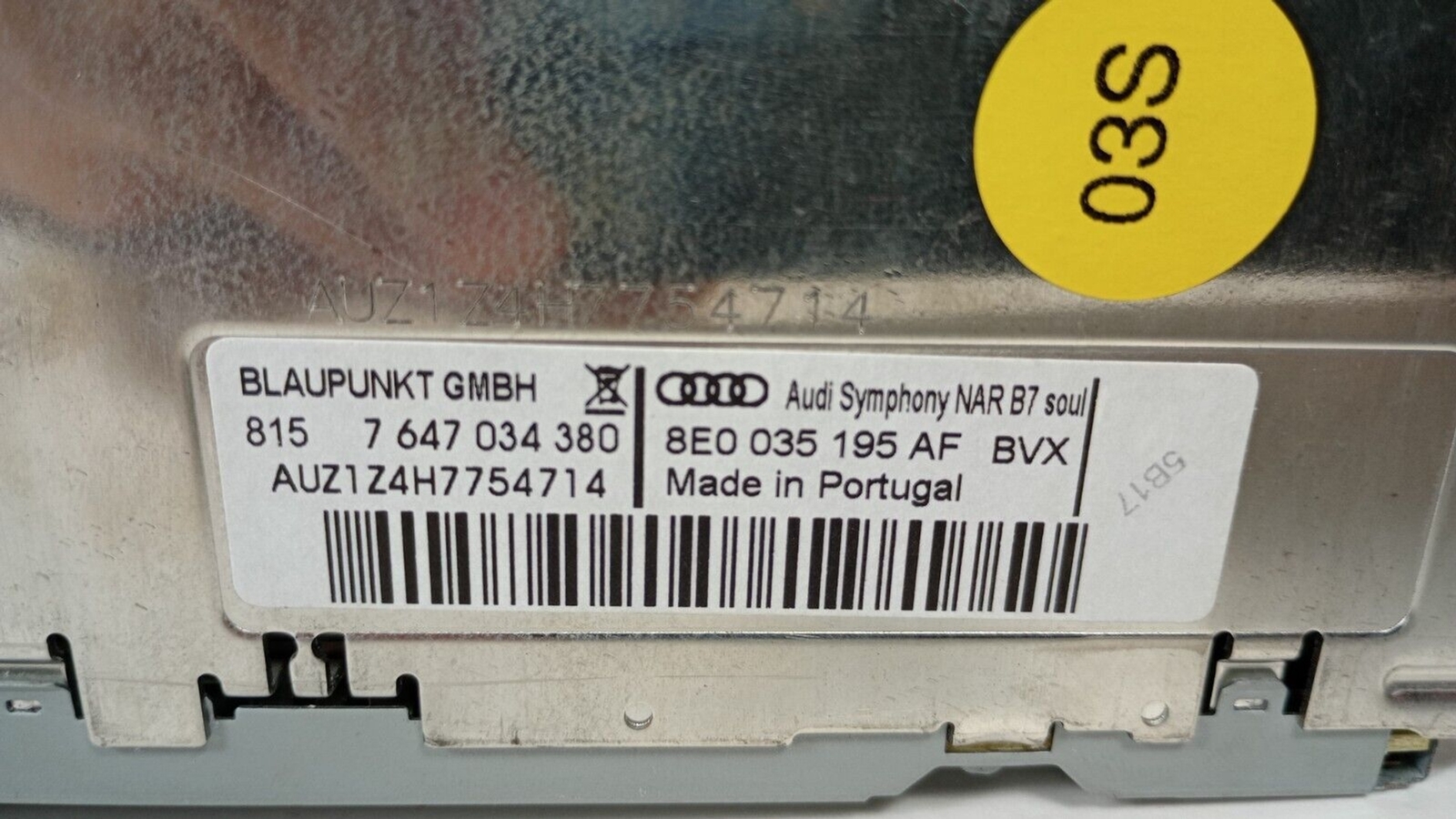 Audi Symphony NAR B7 SOUL BLAUPUNKT head Unit  8E0 035 195 AC TESTED