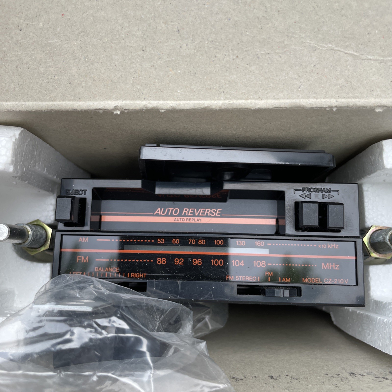 Crown In Dash Type Stereo Car Cassette player with Radio