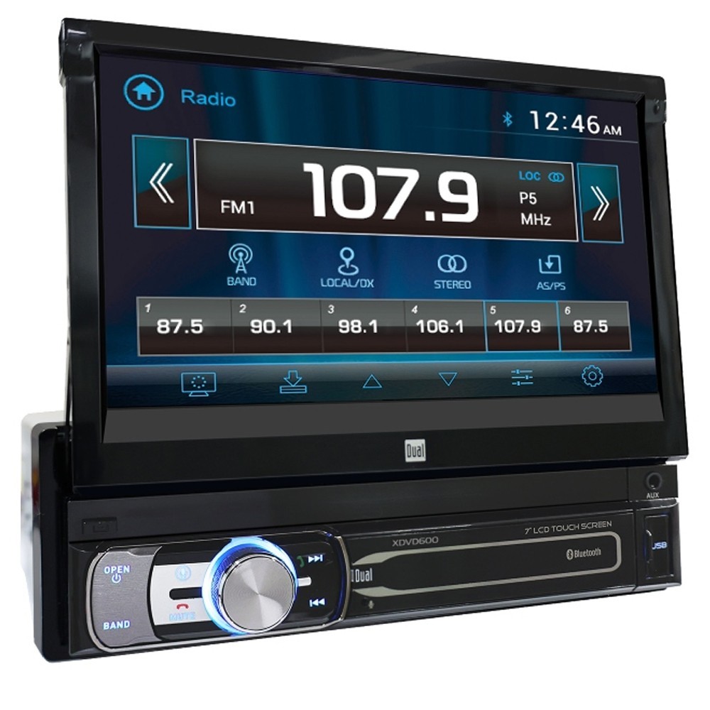 XDVD600 7″ Flip-Up Screen DVD AM/FM Bluetooth Stereo for 1995-2002 GM C/K Sierra