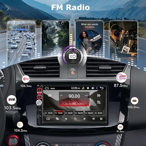 7-Inch Double Din Touch Screen Car Stereo with Bluetooth, FM Radio, Mirror Link