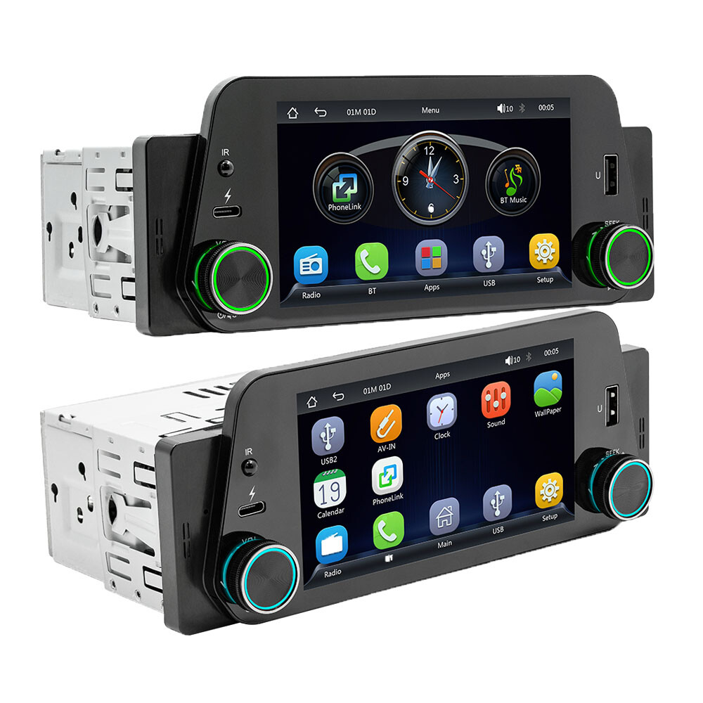 5″ Single 1 Din Apple CarPlay Car Radio Bluetooth MP5 Player Touch Screen FM/USB