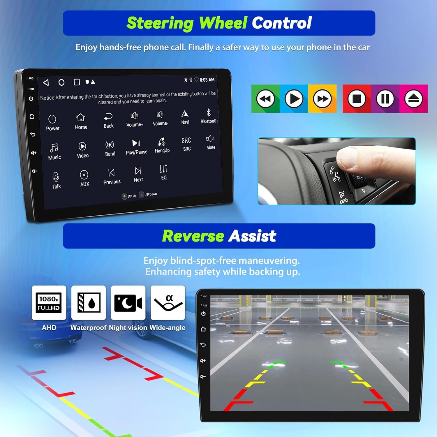 2+64G for Ford Fiesta 2009-2014 Android 15 Car Stereo 9 Inch Touch Screen Wir…