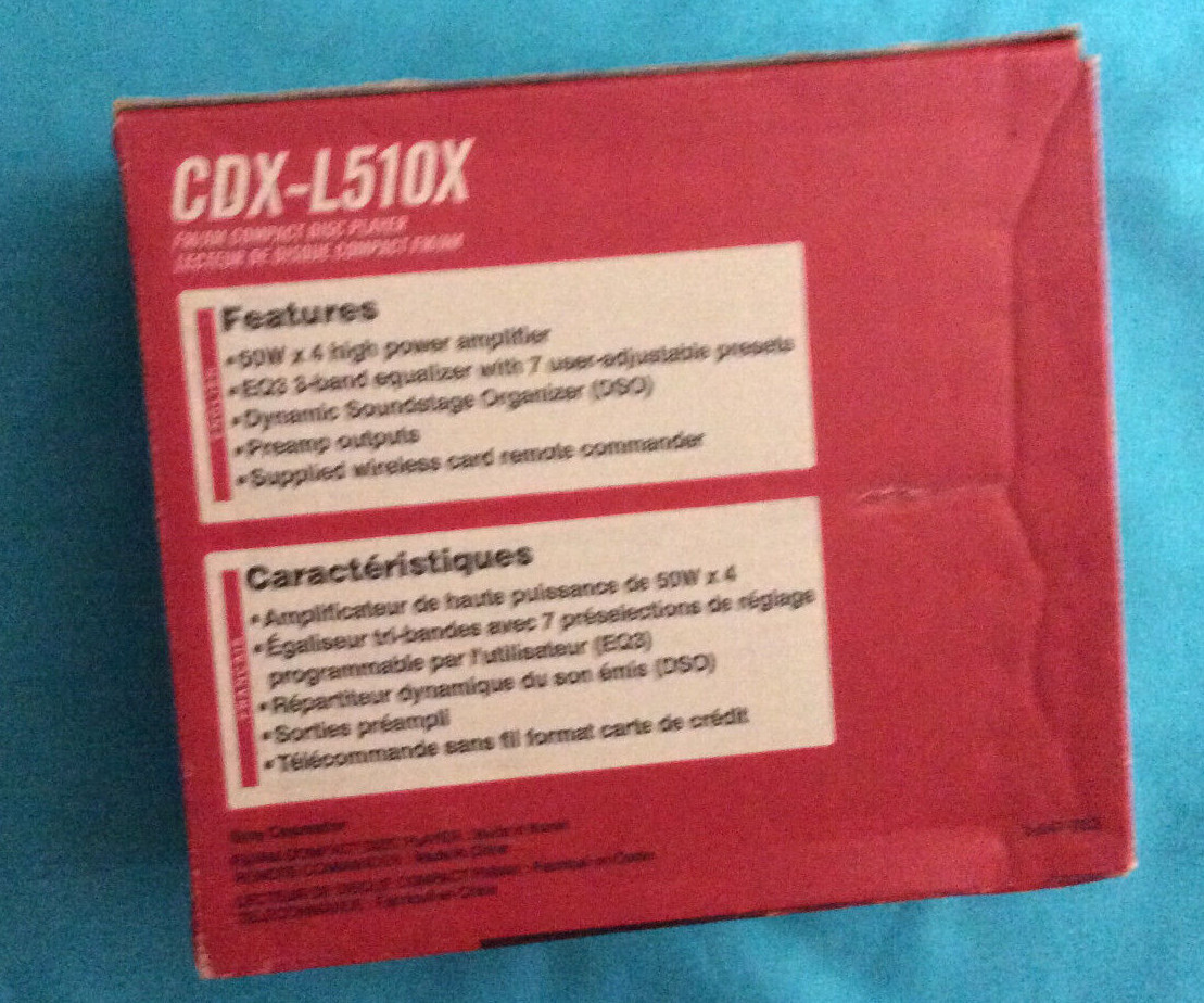 Sony Xplod CDX-L510X Fm/Am Compact Disc Player 50Wx4. Not Tested. Parts only