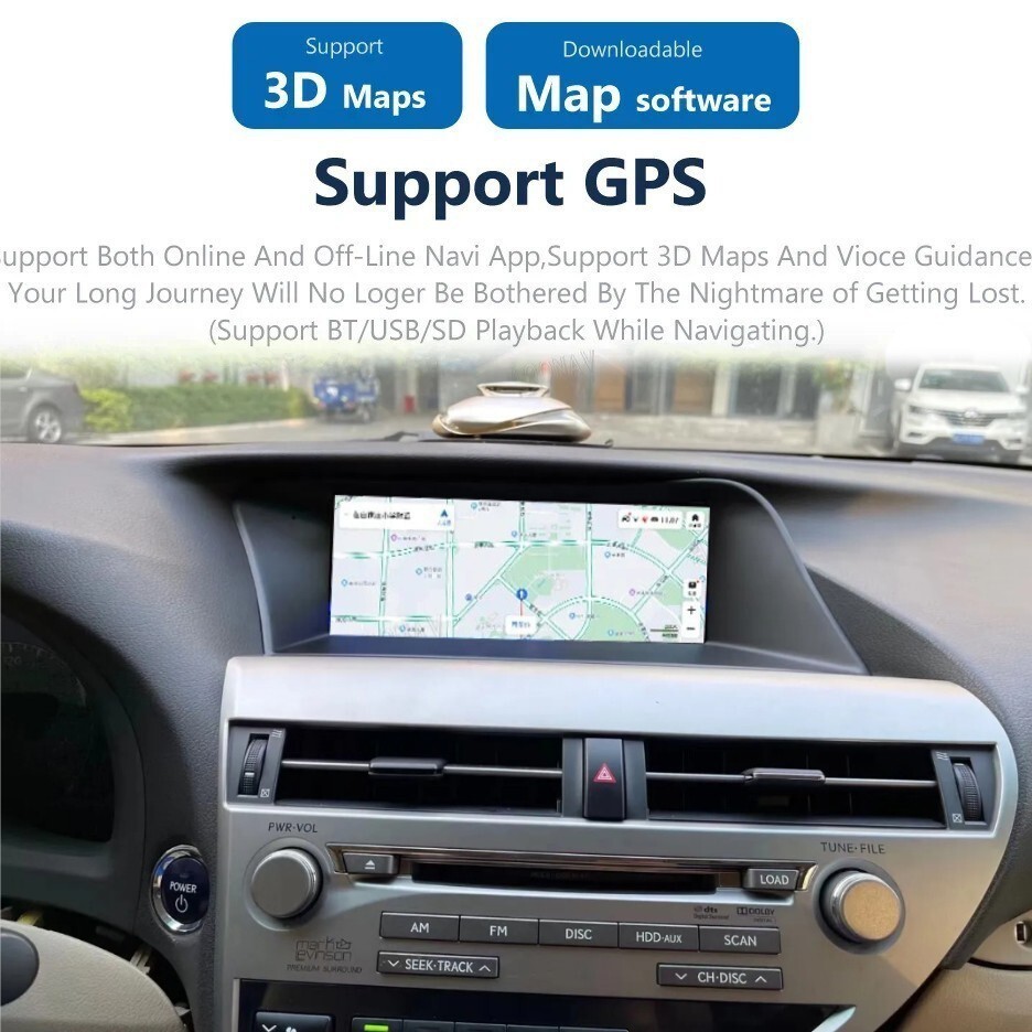 10.25″For Lexus RX RX350 RX450H Android Car Radio Stereo GPS Navi Carplay 8+128G
