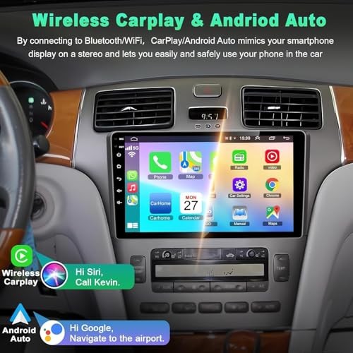(8Core + 64GB) 9 Inch QLED Touch Screen Car Radio for For Lexus ES250 2001-2006