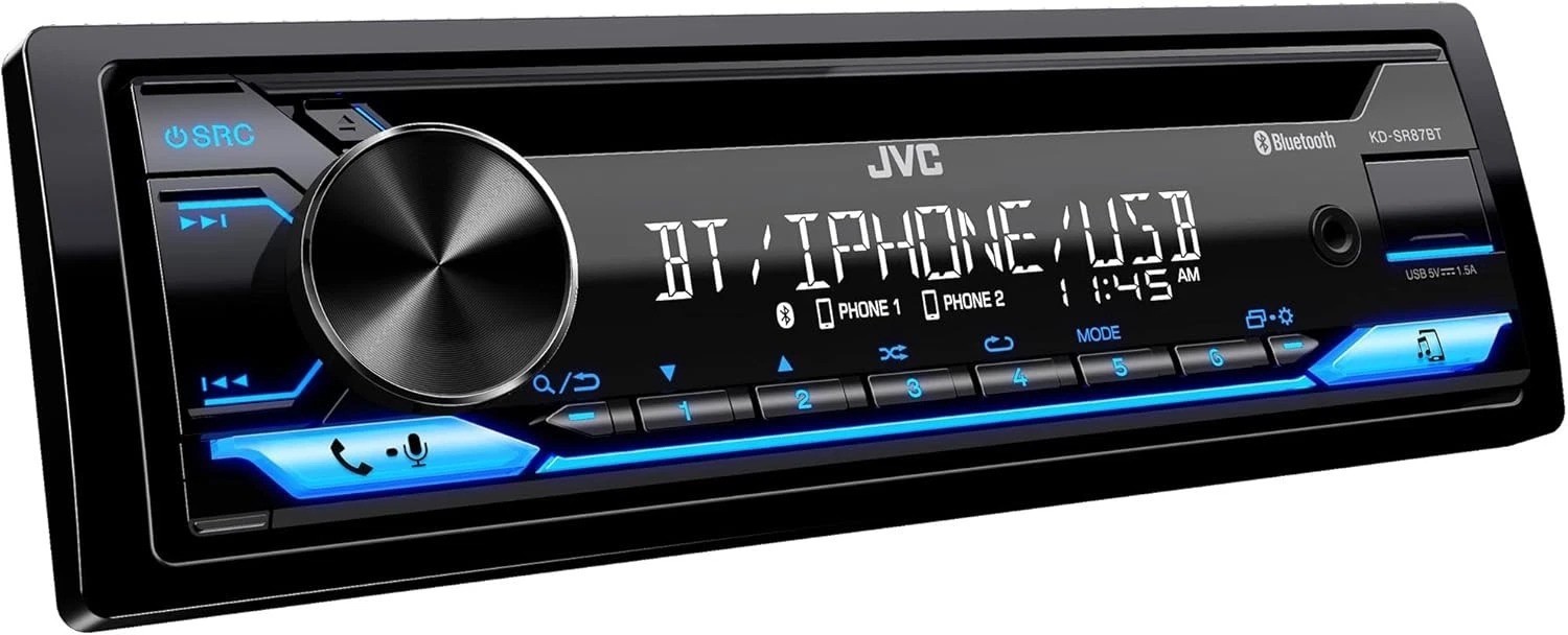 KD-SR87BT Bluetooth CD Car Stereo with USB Port – AM/FM Radio, MP3 Player, Hi…
