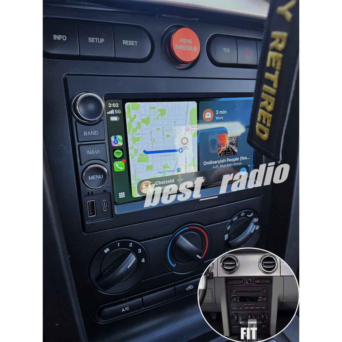 Android 13 For Ford Mustang 2005-2008 GPS Navi Radio Car Stereo CarPlay +Camera
