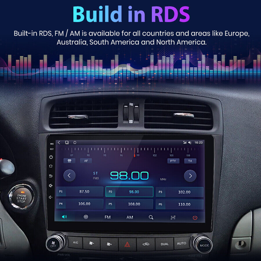 8Core 4+64GB For Lexus IS250 2006-2012 Android 13 Apple CarPlay Car Stereo Radio
