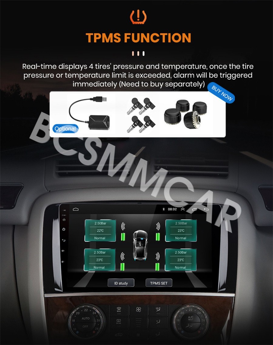 Single Din 9″ Touch Screen Car Stereo Bluetooth Radio Unit Android 13 Carplay