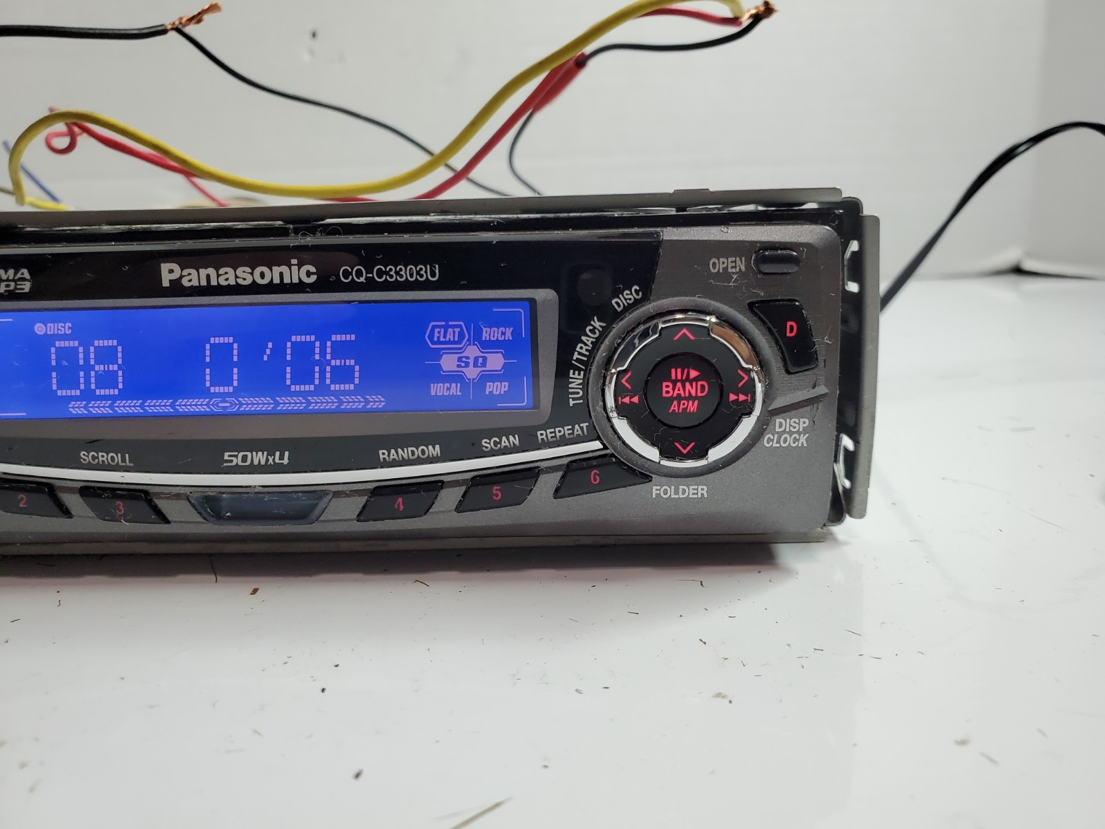 Panasonic CQ-C3303U Single DIN Car MP3 CD Player – Missing Trim – TESTED