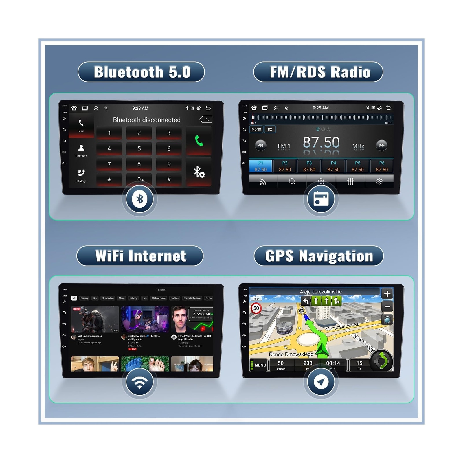 8 Core 6+128G for Hyundai Tucson 2015-2018 Android Car Stereo Radio with Wire…