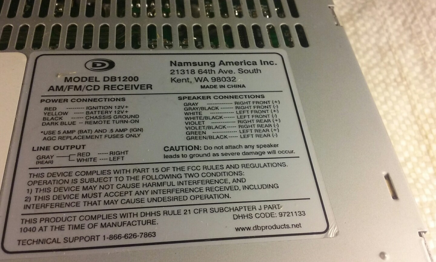 Dual Electronics DB1200 CD Player Receiver