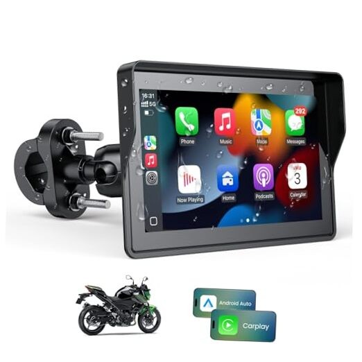 5 Inch Motorcycle Carplay GPS Navigation System with Apple Carplay and