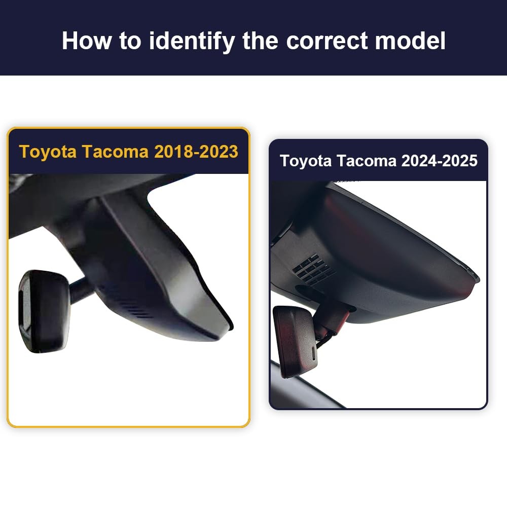 Fitcamx 4K Dash Cam for Toyota Tacoma 2018-2023 All Trims, OEM Look, WiFi, 64GB