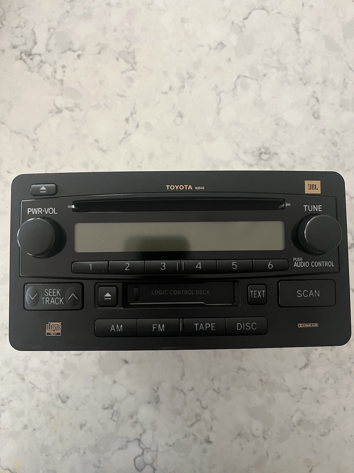 Toyota JBL Radio Cassette CD Player 86120-0C130 Logic Control Deck OEM Black