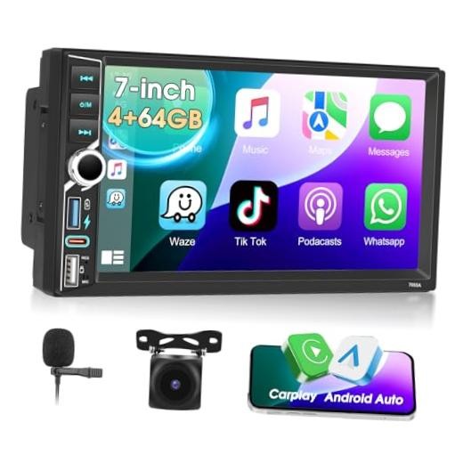 4+64G 7″ Android 13 Car Stereo Radio Bluetooth IPS 4+64G 7″ Car Stereo with SWC