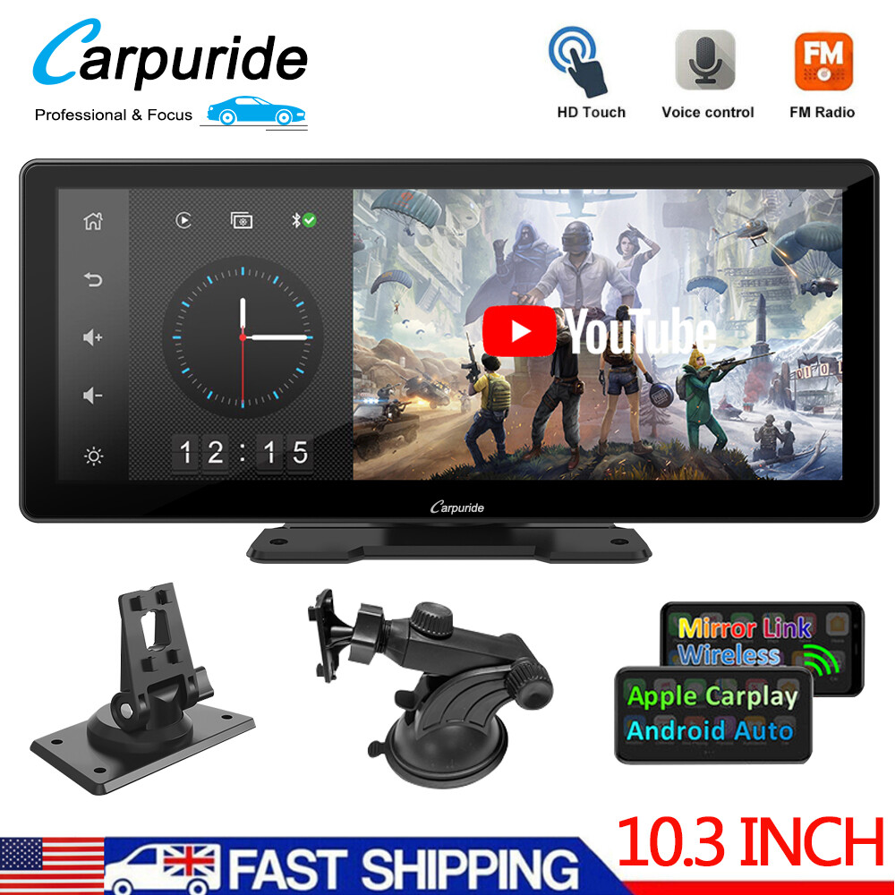 Carpuride 10.3 Inch Car Stereo Apple Carplay Android Auto Radio Receive Car Play