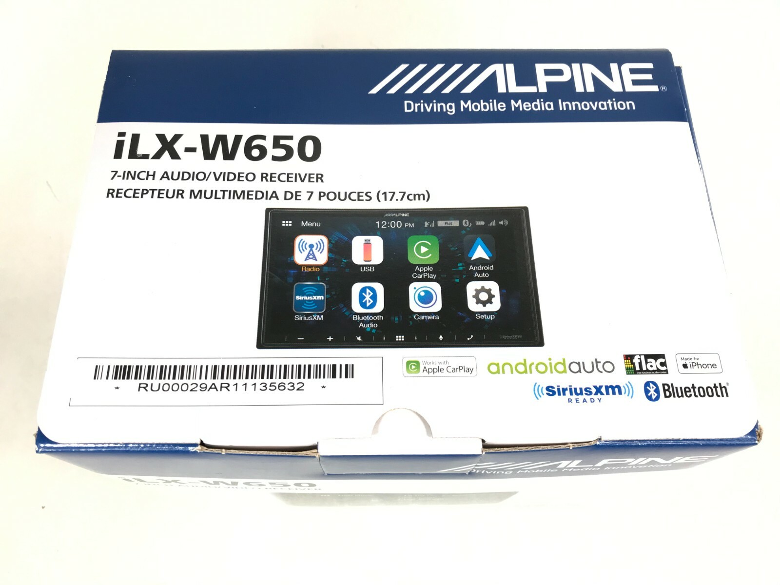 Alpine iLX-W650 Bluetooth Multimedia Player Apple CarPlay Android Auto 6Ch 4v 7″