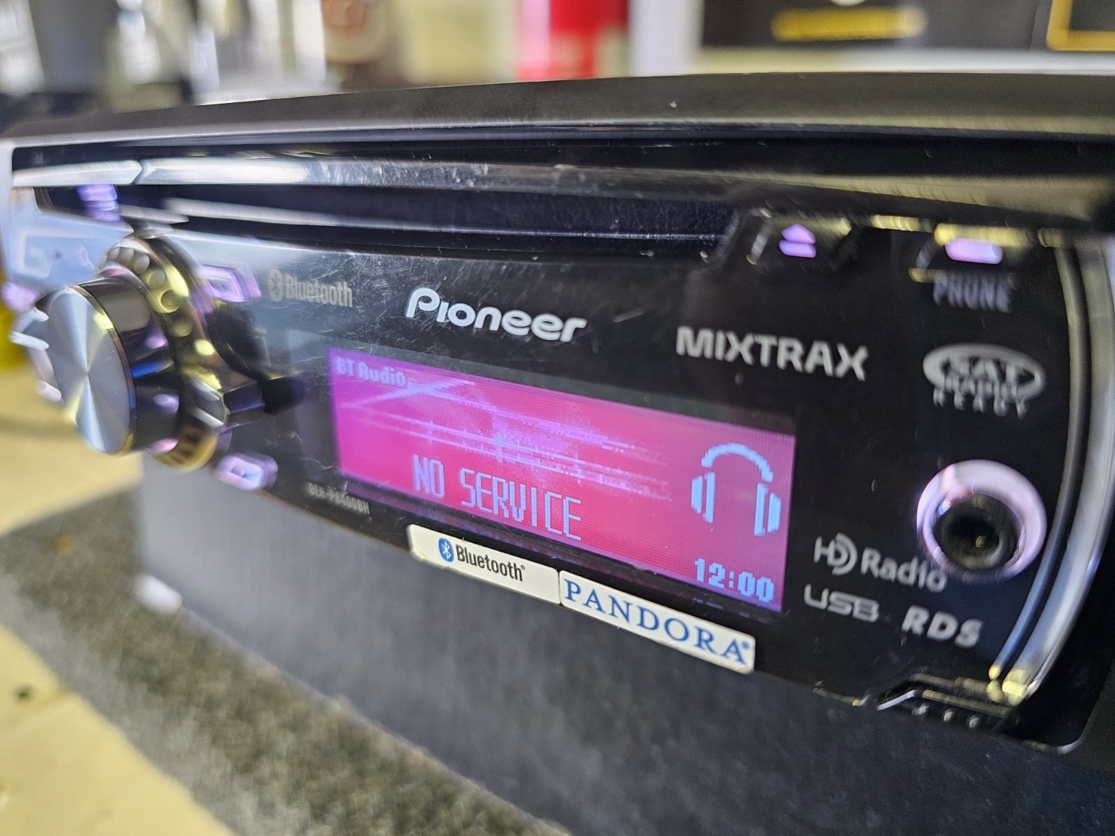 Pioneer DEH-P8400BH CD MP3 Bluetooth HD Radio USB AUX Receiver Tested Working