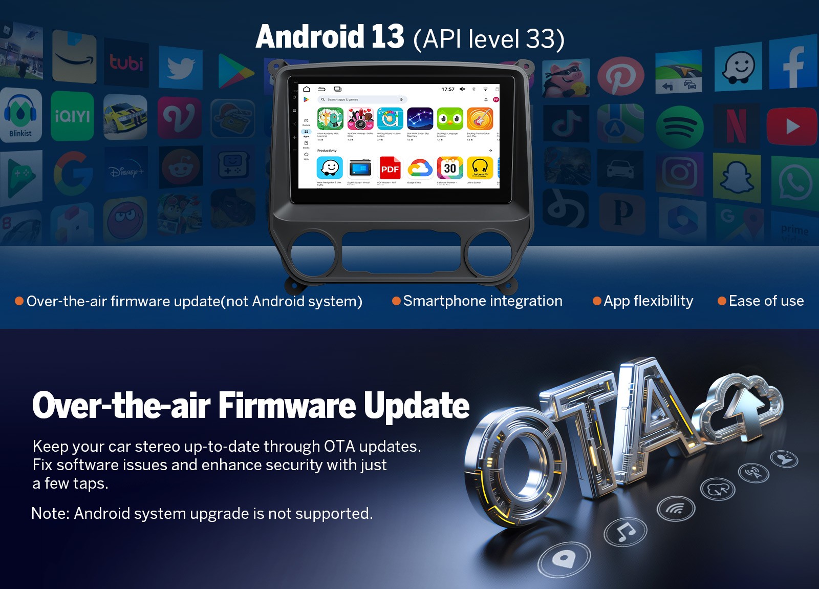 Android Auto 10.1″ QLED 6+64 for Sierra Car Radio Wireless CarPlay Backup Camera