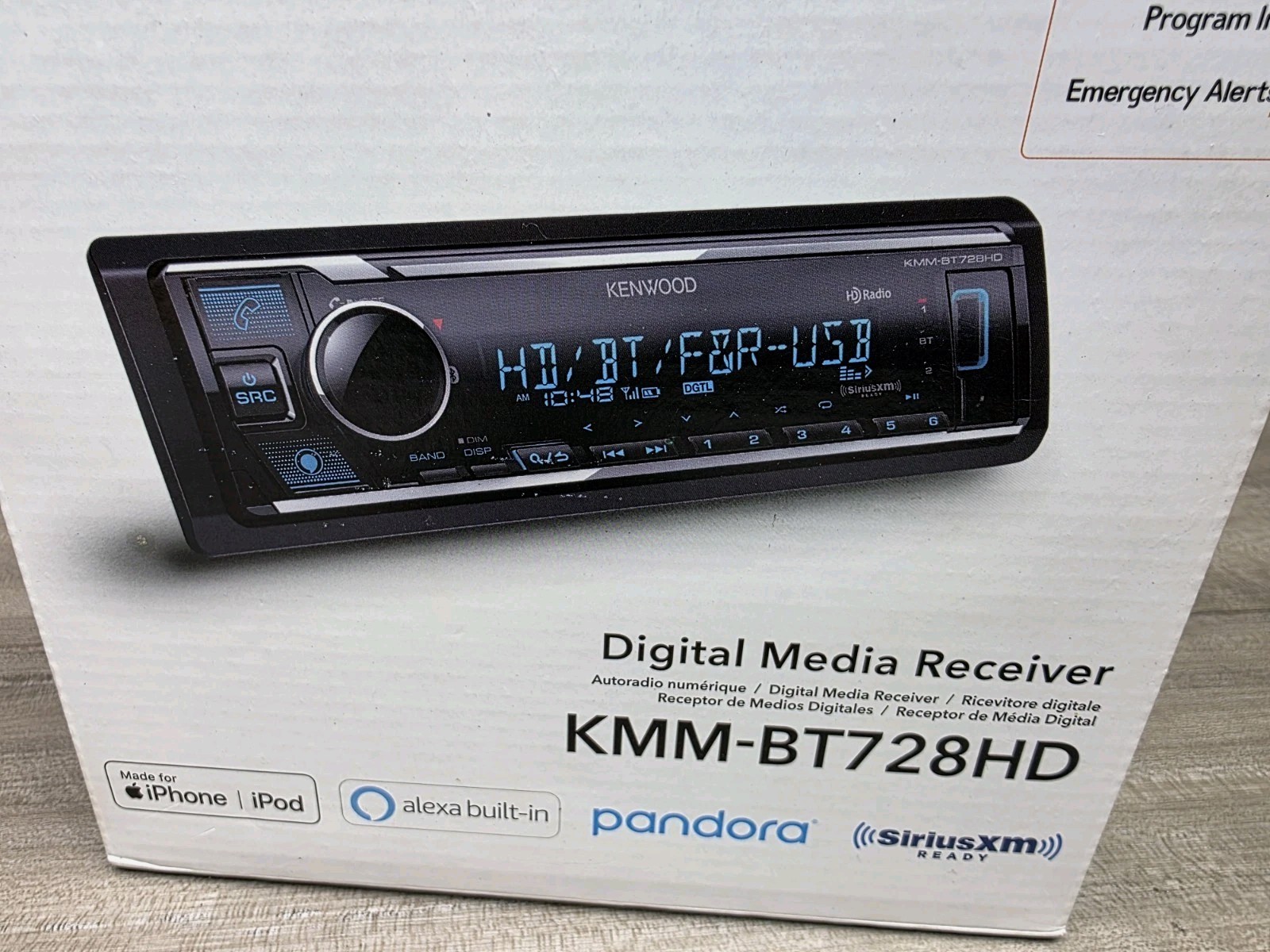 Kenwood KMM-BT728HD 4V PREOUT II 13-band EQ II HD Radio II Mp3/USB II BLUETOOTH