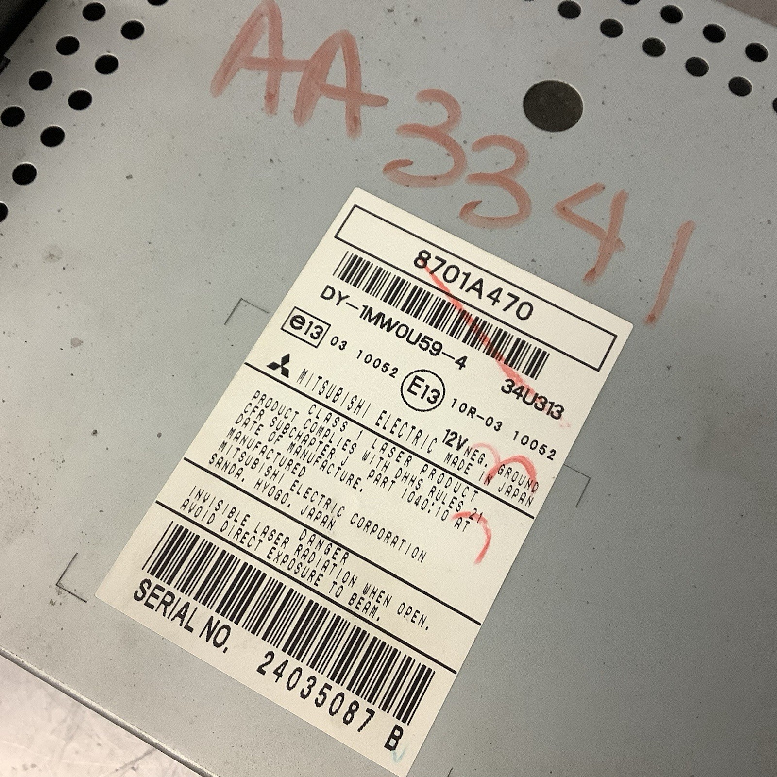 2008-2013 Mitsubishi Lancer CD Radio Receiver OEM 8701A470