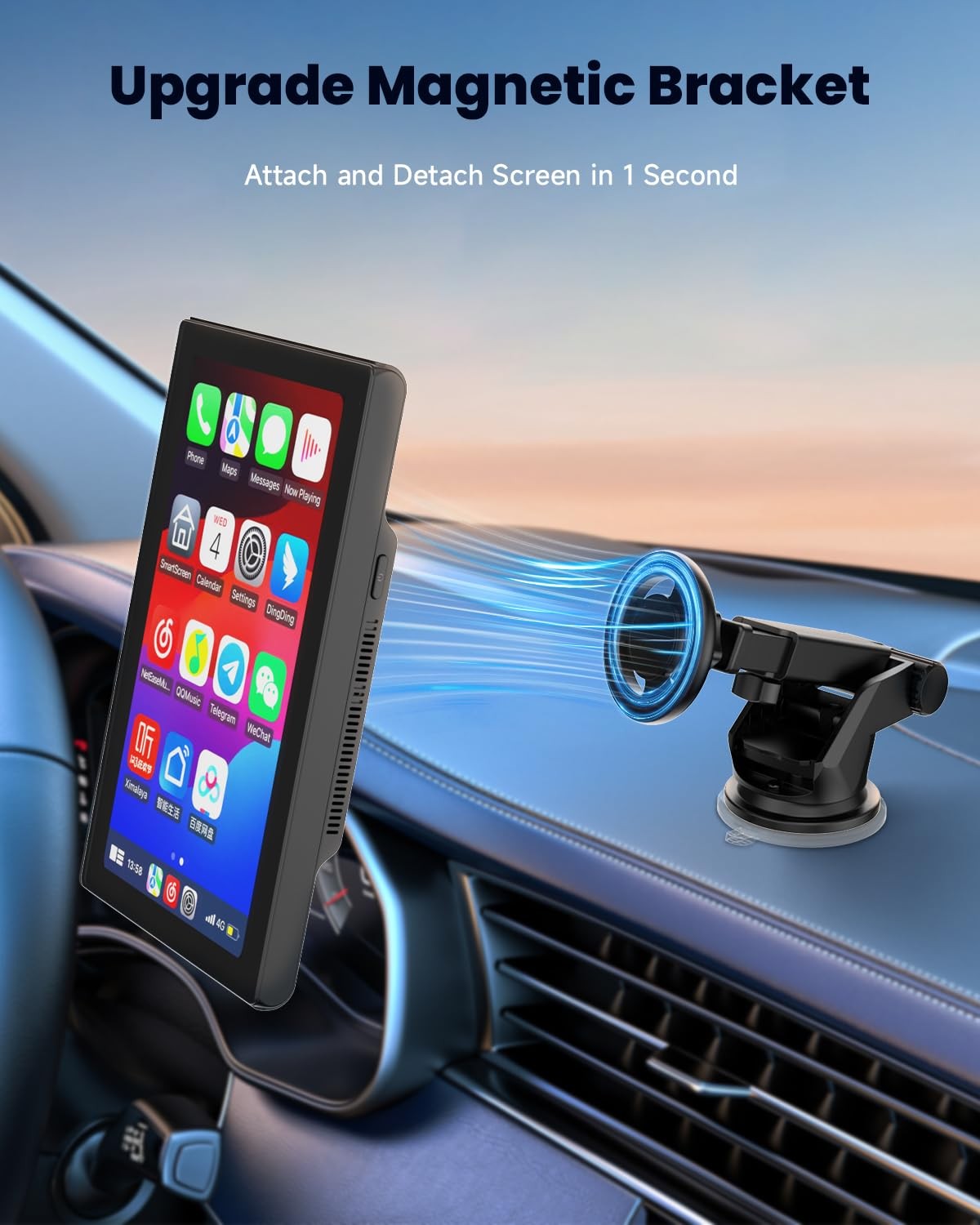 CarPlay Screen with Android Auto, CL798 7” Portable Touchscreen with…