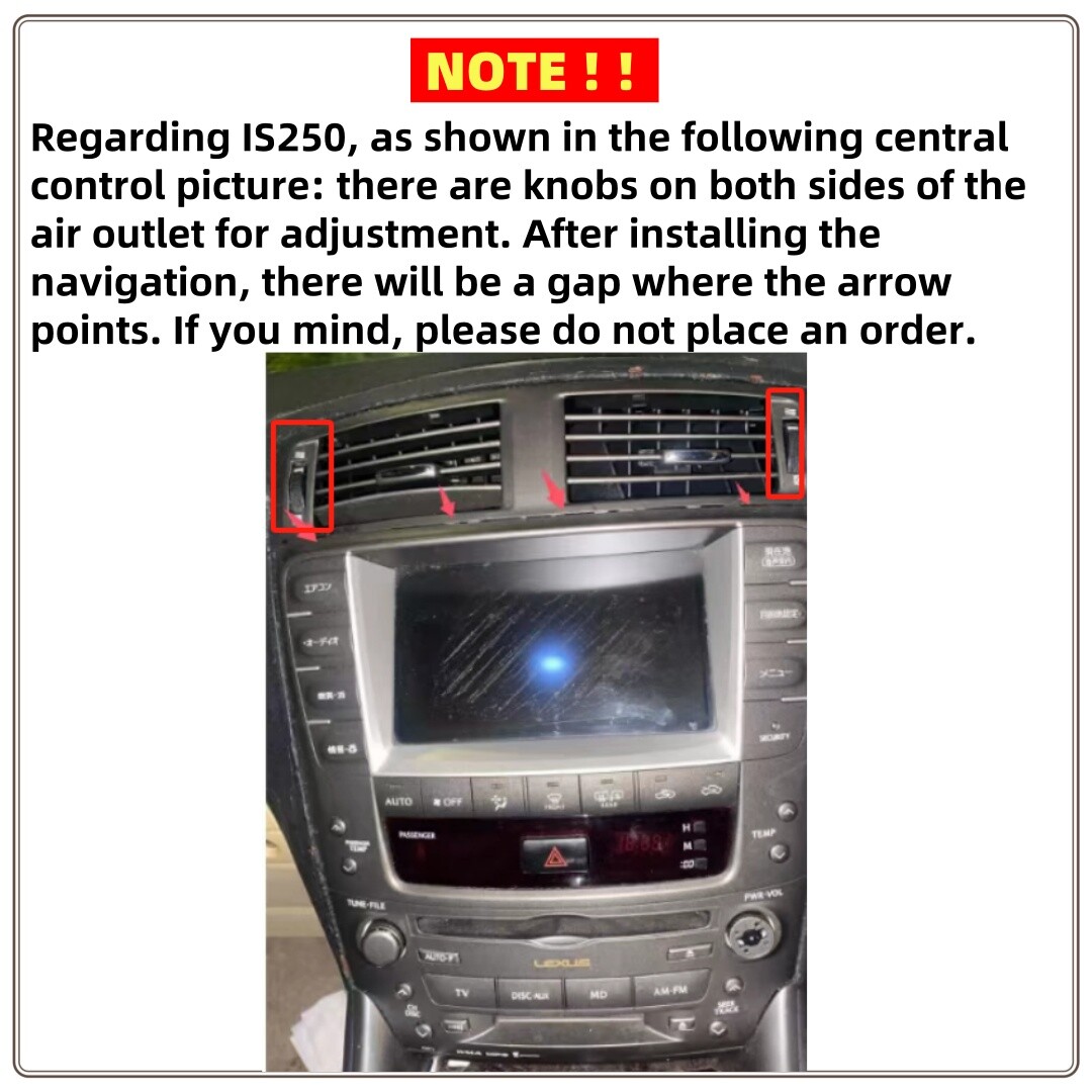 10.4″Car Stereo Radio for Lexus IS250 2006-2012 FM BT Wireless Carplay DSP SWC