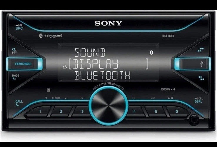 Sony DSX-B700W Bluetooth Car Stereo Double DIN USB Receiver Open Box Install Kit