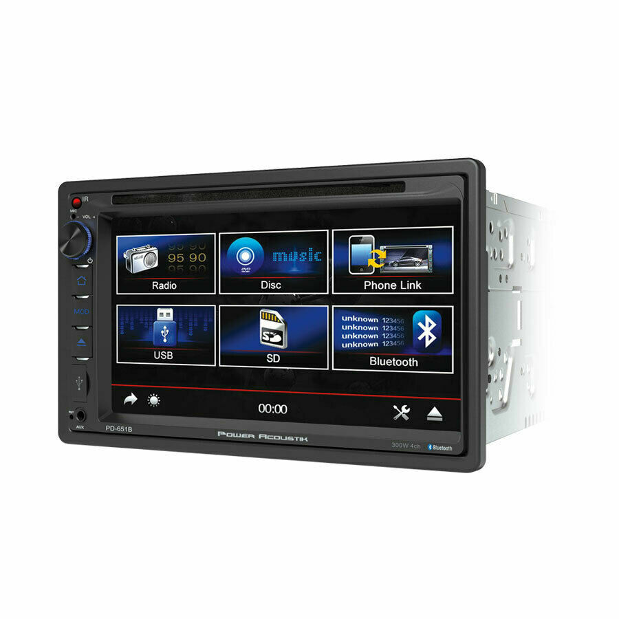 Power Acoustik PD-651B 2-DIN DVD/CD Receiver + 2x Pioneer TS-F1634R 6.5″ Speaker