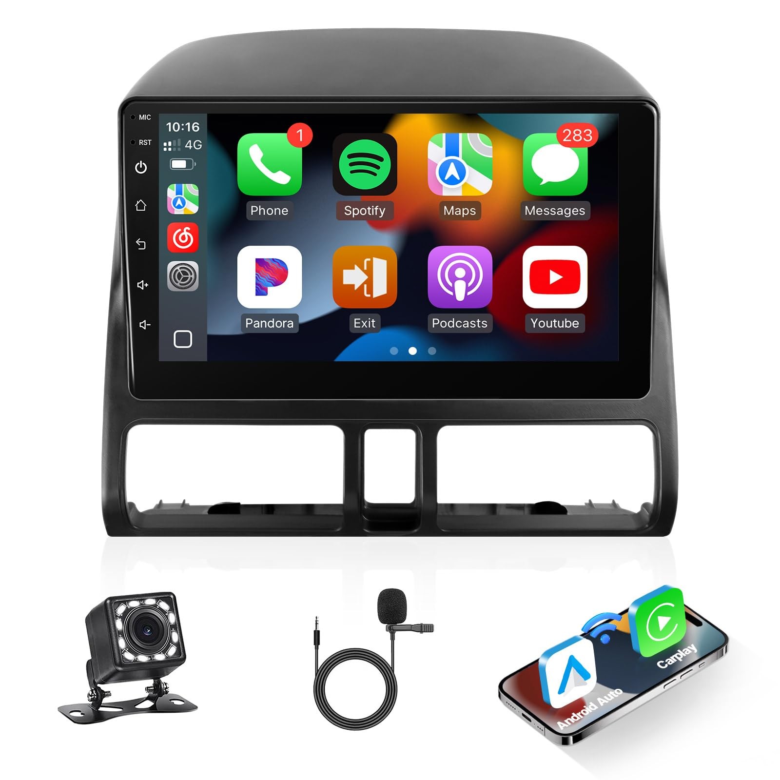 Naifay CRV 2002-2006 Car Stereo Wireless Carplay Android Auto 9″