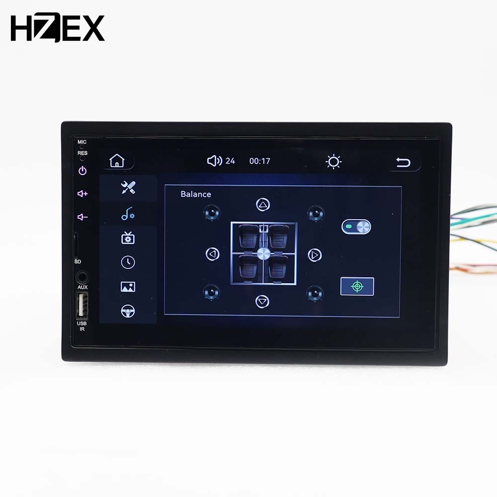 HZX-7CPA 7 Inch Double Din Car Stereo with Wireless Apple CarPlay & Android Auto