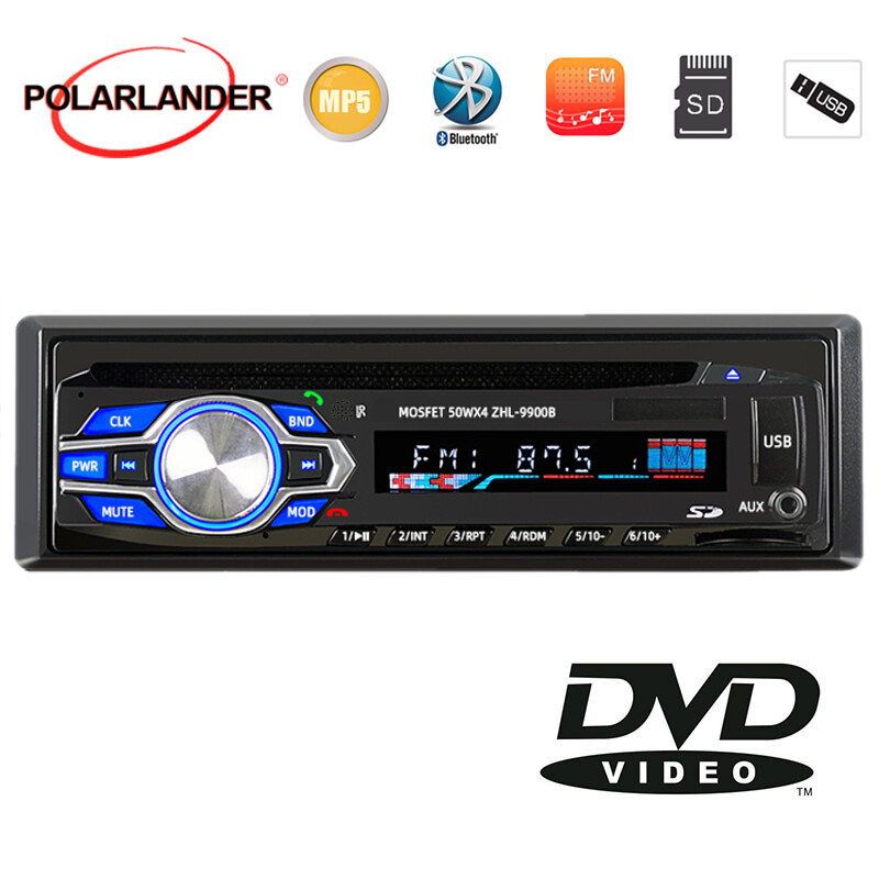 6.2 inch Bluetooth SIngle 1 Din Car Radio Stereo FM AUX USB VCD CD DVD
