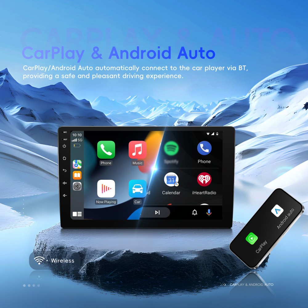 6G+128G 8 Core 2 Din CarPlay Car Stereo Radio Android 15.0 GPS Navi DSP WIFI IPS