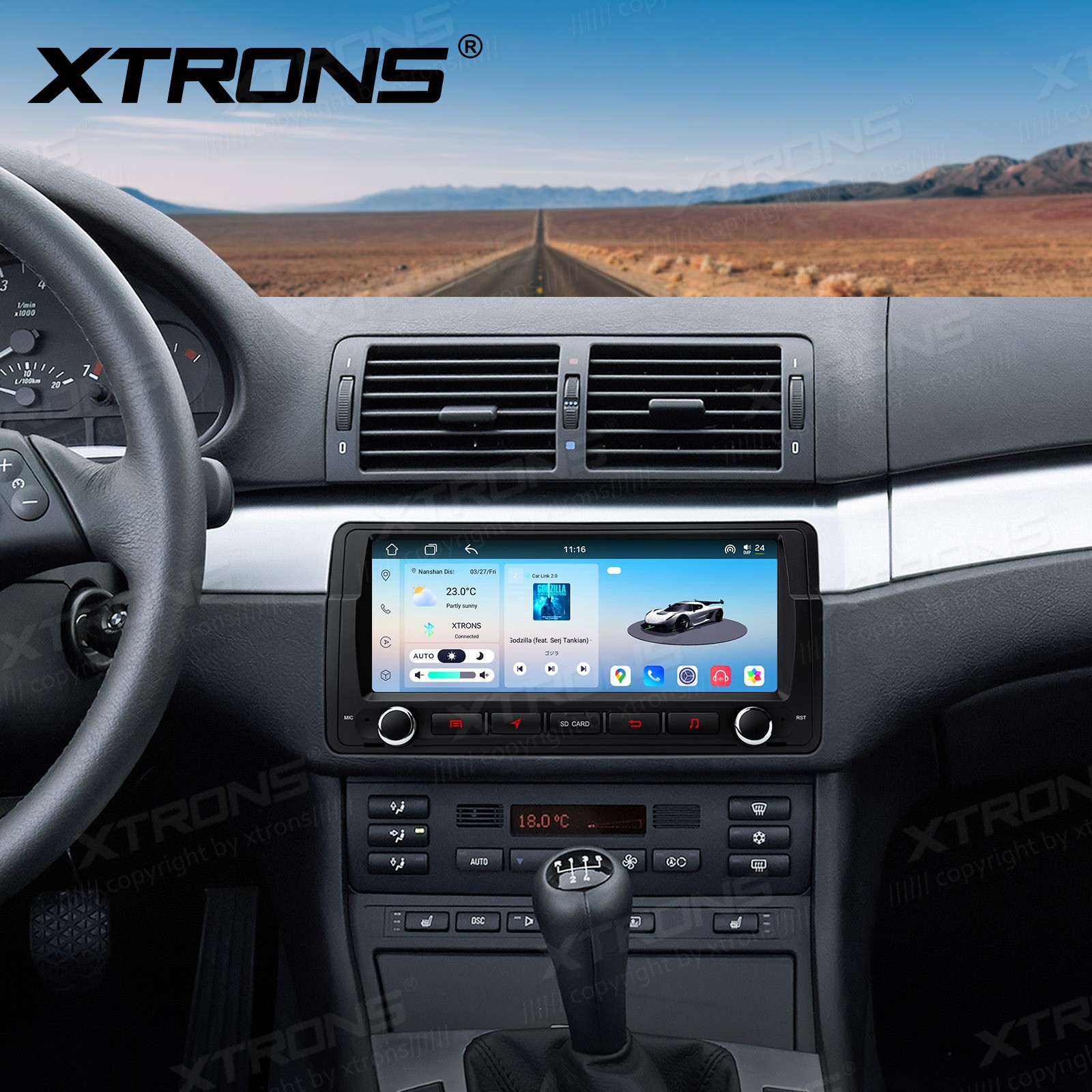 8.8 Inch Android 14 Car Radio AKM DSP for BMW 3 Series E46 CarPlay 4+64G Dual BT
