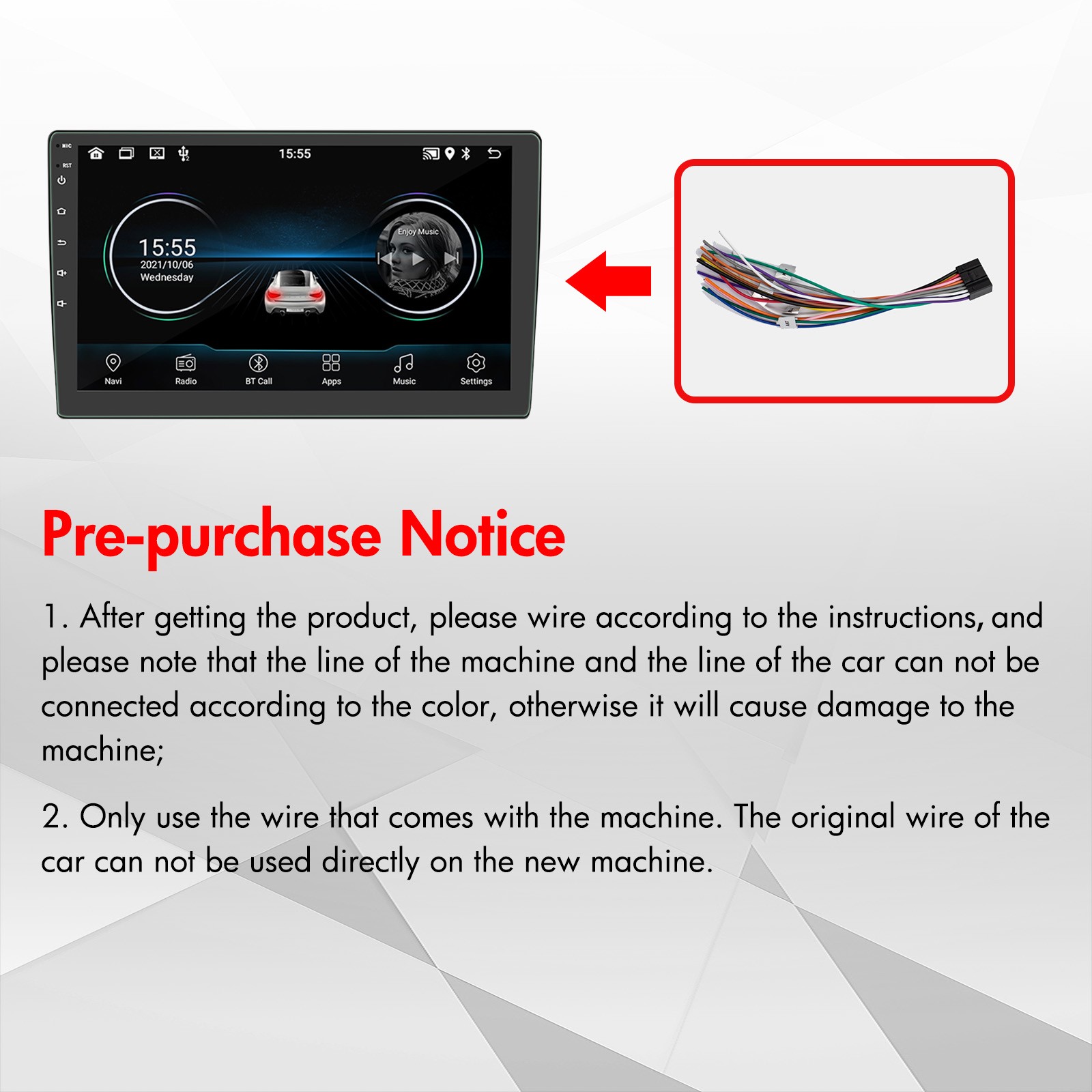 Car Stereo Radio Auto Carplay Android 16 10.1″ Double 2Din Touch Screen GPS WIFI