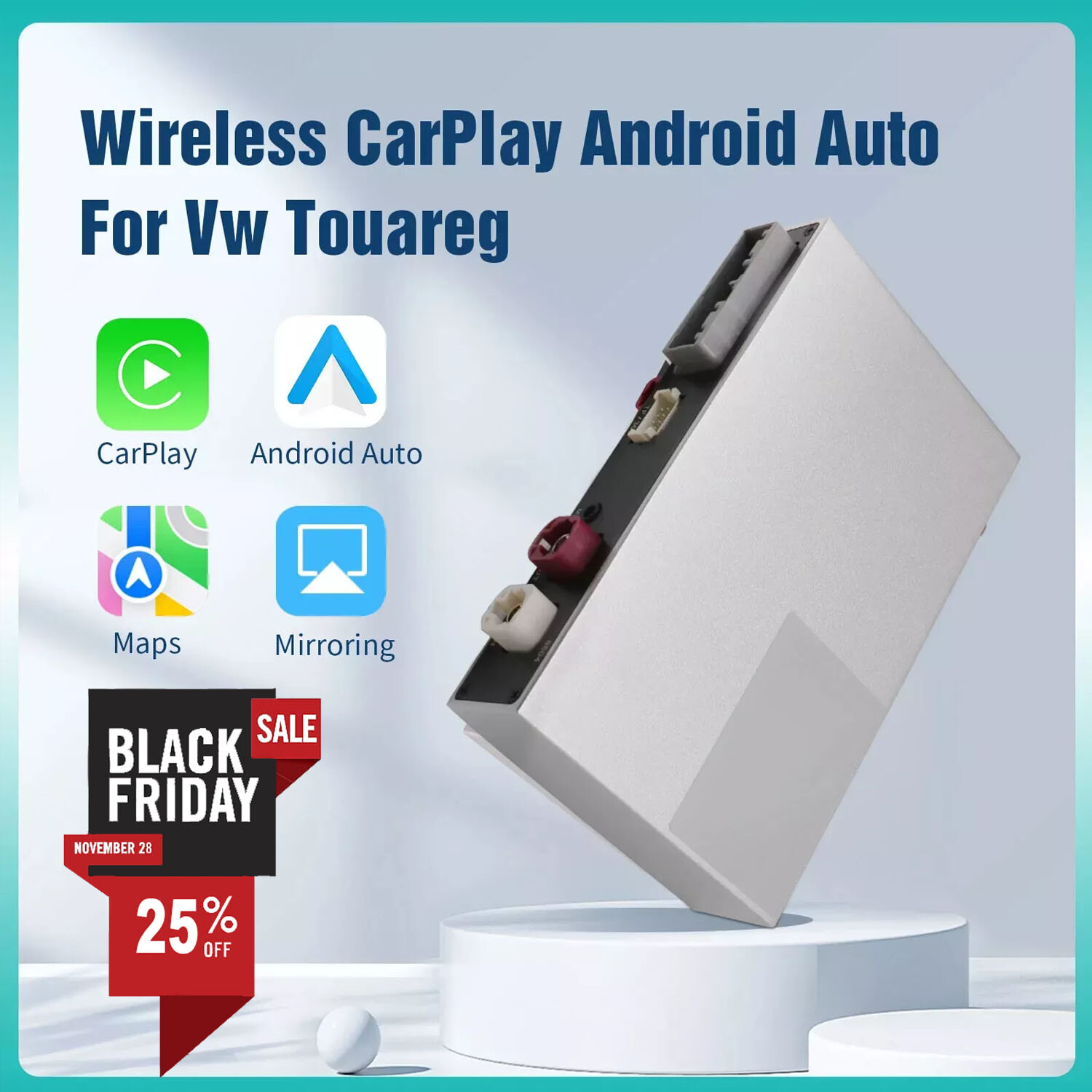 Wireless Carplay Android Auto for Volkswagen Touareg RNS850 AirPlay Module