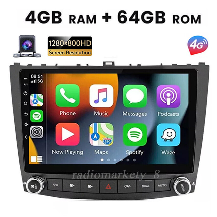 For 2006-2012 Lexus Carplay Radio Back Camera Backup Cam Stereo GPS Navi