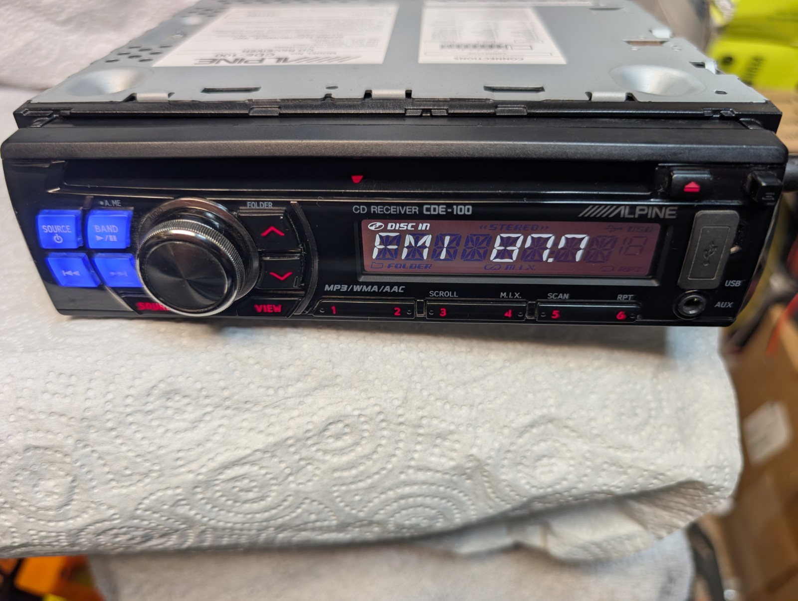 Alpine CDE-100 CD Player and MP3 In-Dash Receiver