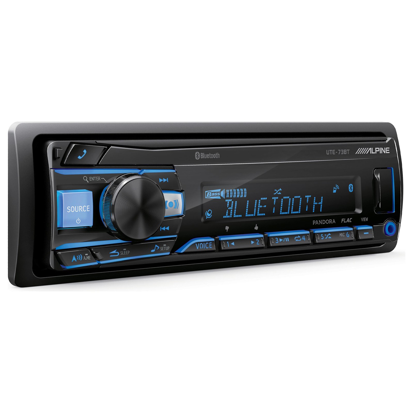 Alpine UTE-73BT Mech-less Digital Bluetooth Media Receiver with 1 Pair Alpine…