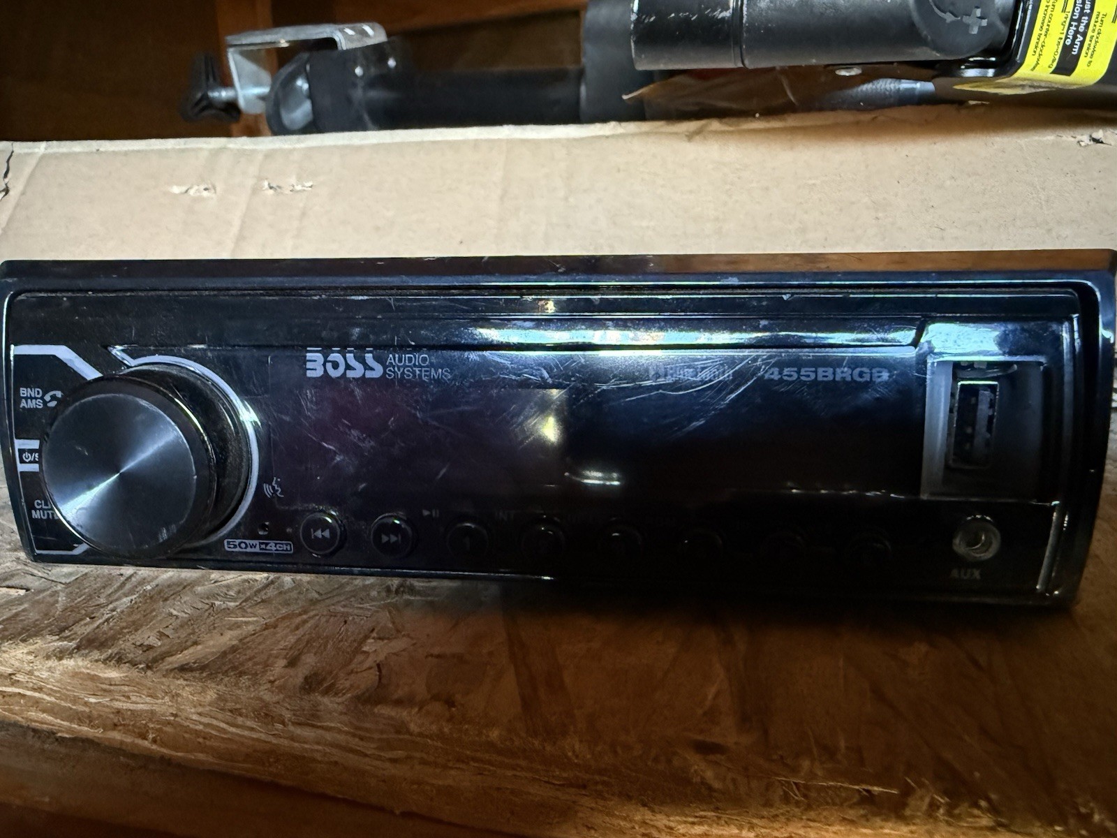 BOSS Audio Systems 455BRGB Car Stereo – Single Din, Bluetooth, (no CD player)