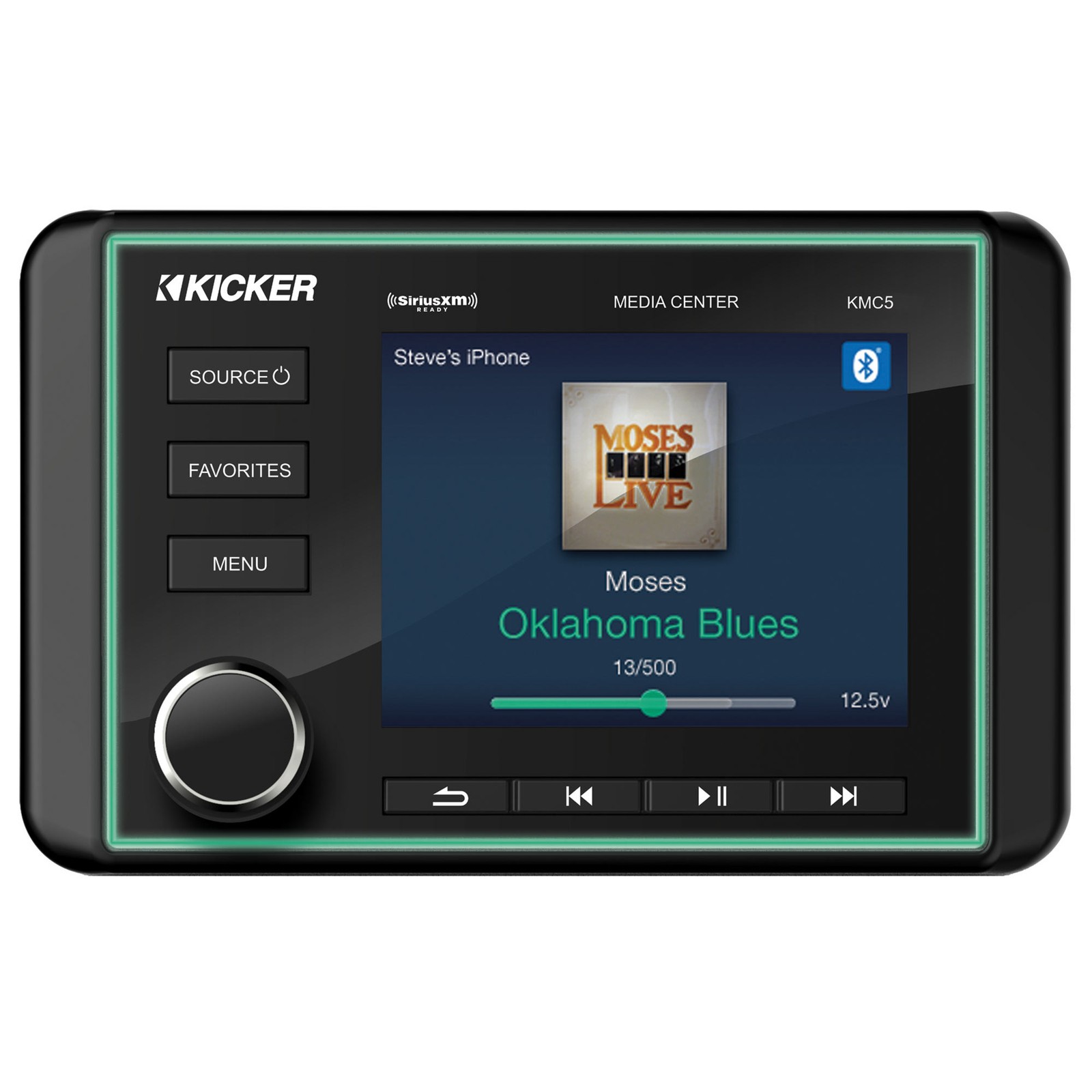 Kicker KMC5 Marine Radio With Stinger Marine SEADASH3B 3″ Radio Kit – Black