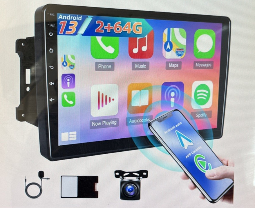 2+64G Android 13 Car Radio for Jeep Wrangler/Dodge/Chrysler, 10 inches Touch