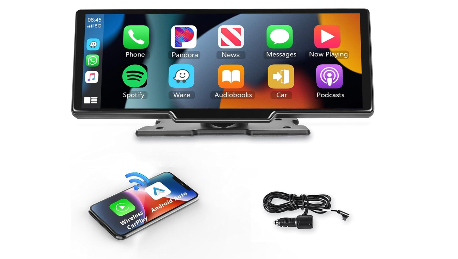Podofo 10.26 inch Apple/Android Screen for Car Wireless Carplay Auto USED