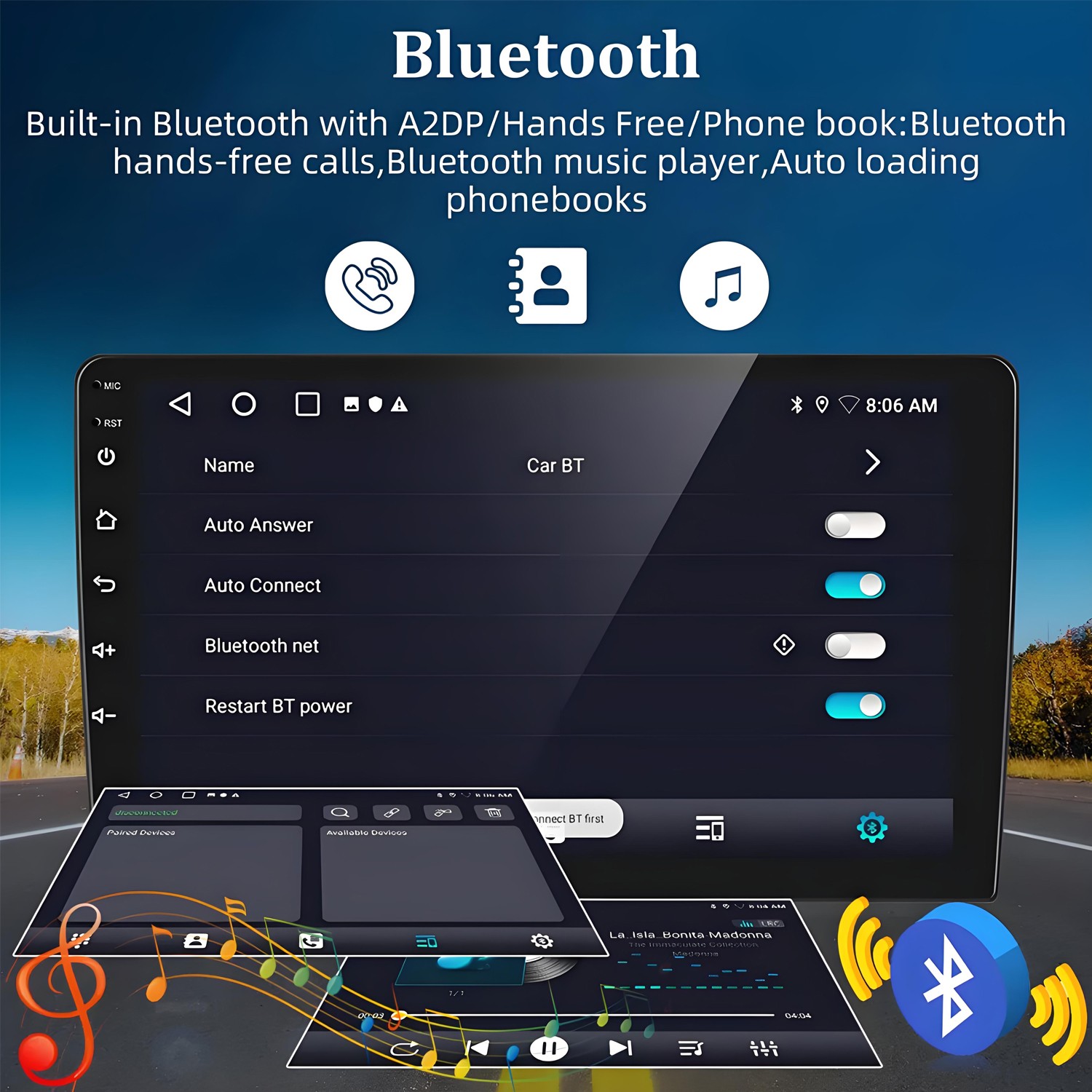 2+32G Android 15.0 Car Radio Stereo For Chevy Silverado GMC Sierra 2007-2013