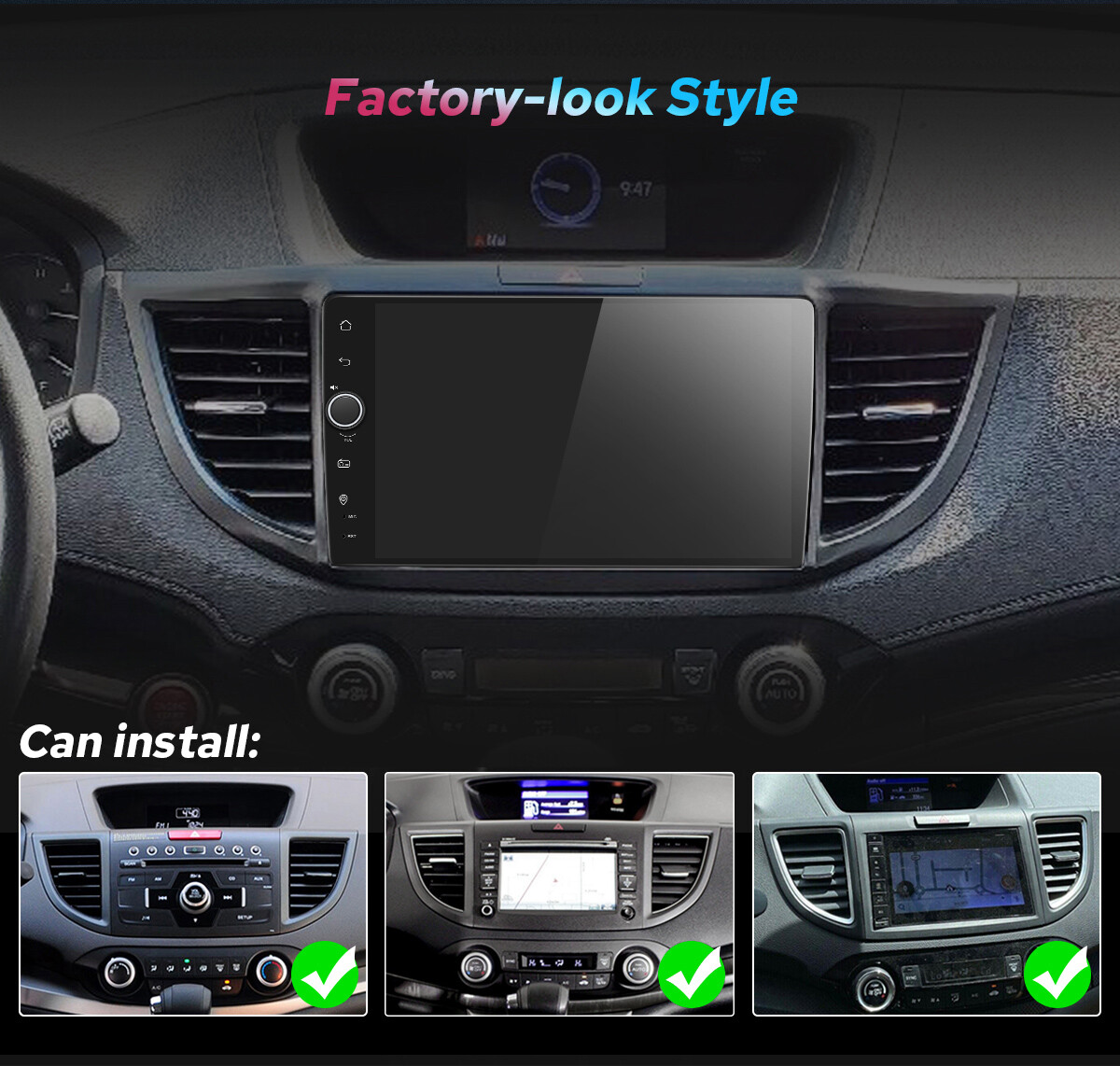 Joying 9 Inch Android 12 Car Stereo for 2012-2016 Honda CR-V LX EX EX-L Touring